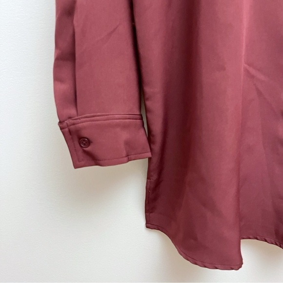 Lane Bryant Burgundy Button Down Blouse Top Women’s Size 14 NWT - Picture 2 of 10